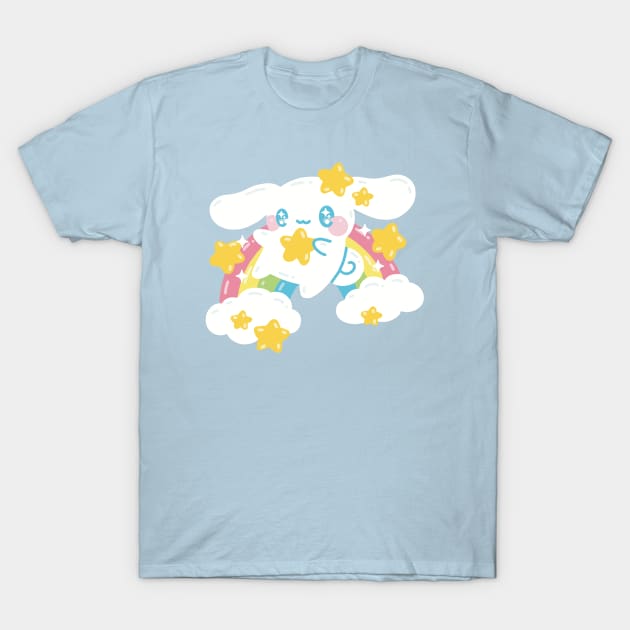 Cinnamon Roll Dog Kawaii Design T-Shirt by Sweetums Art Shop